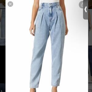 NWOT GRLFRND high waisted teagan baggy jeans in light wash please me
